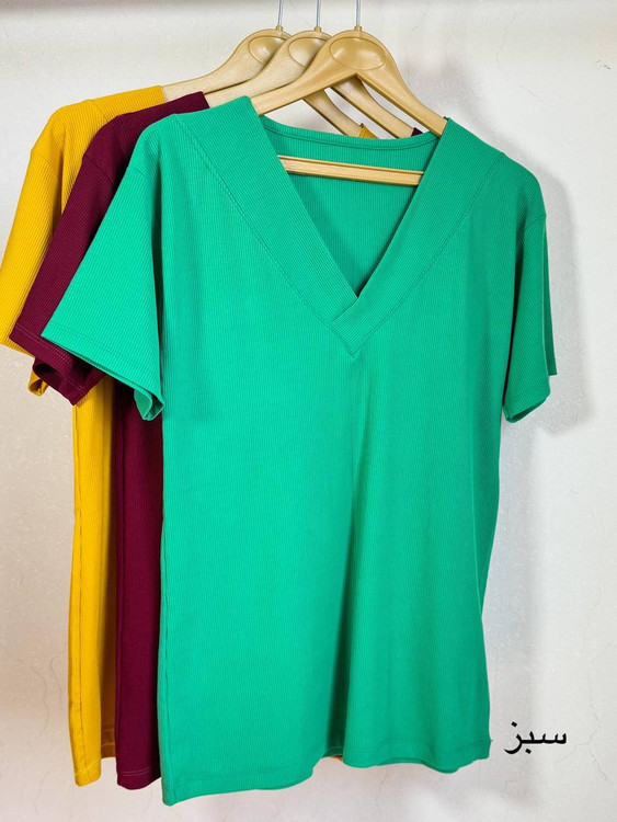 تیشرت زنانه سبز کبریتی برای مهمونی روزمره