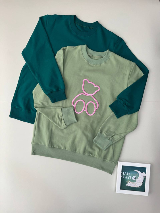 دورس زنانه سبز روشن گلدوزی شده شیک