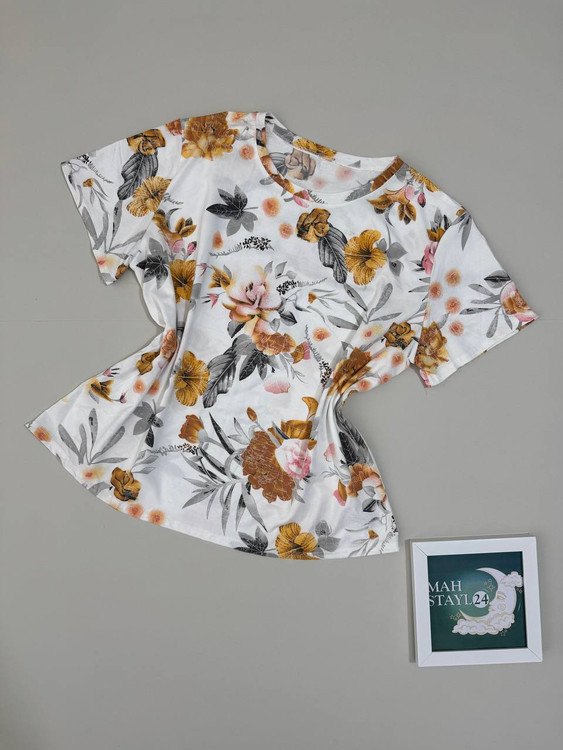 بلوز گلدار زنانه، نخی و خنک، مناسب روزهای گرم و مهمانی