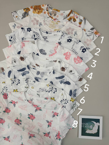 خرید تیشرت زنانه با طرحهای گل و طبیعت؛ نخی، سبک، مناسب تابستان.