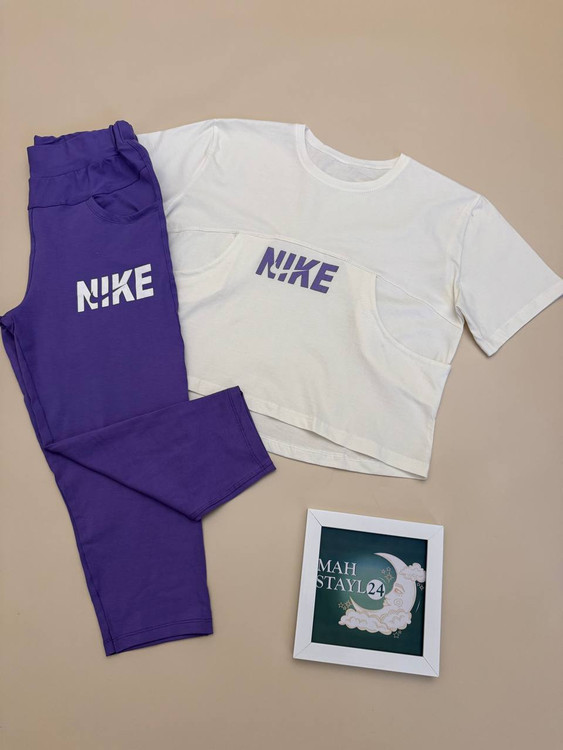 خرید ست کراپ و شلوارک با برند نایک زنانه لاکرادار