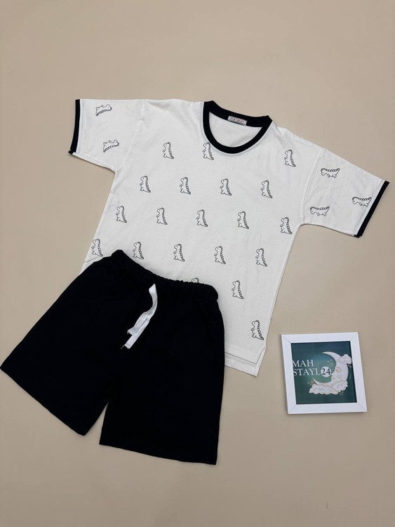 ست تیشرت و شورتک زنانه نخ پنبه با طرح های مختلف