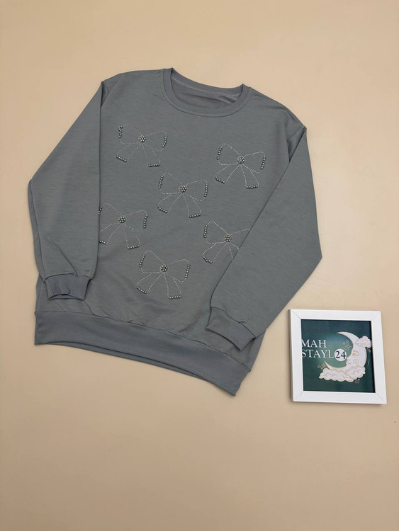 بلوز اسپان پنبه با طراحی پاپیونی خاص