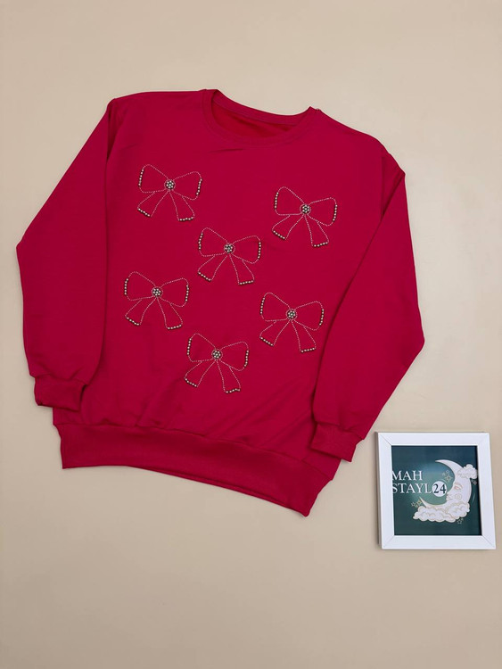 بلوز اسپان پنبه با جزئیات نگین دار و چیدمان هنری