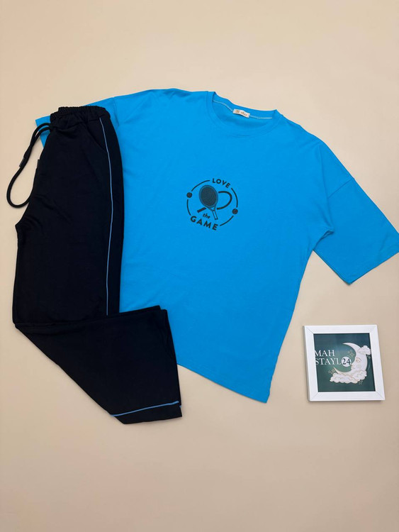 خرید ست لانگ و شلوار بگ گلکسی پنبه زنانه