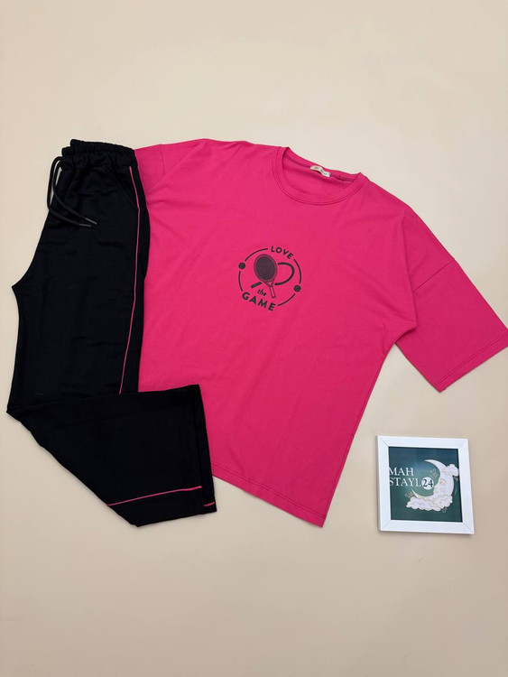 خرید ست لباس لانگ و شلوار گلکسی پنبه زنانه