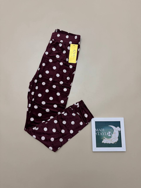 شلوار مخمل زنانه توپ توپی