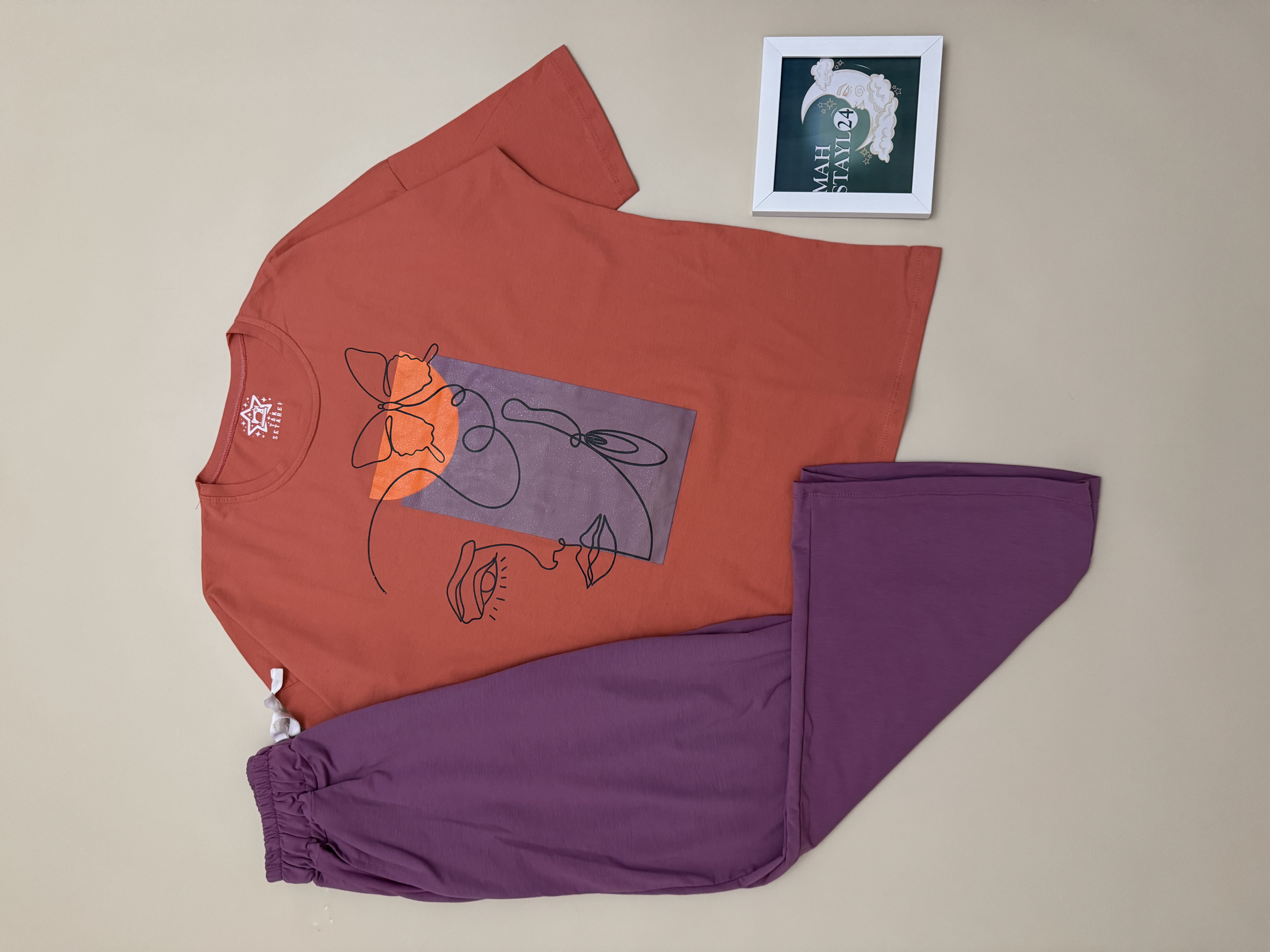 خرید ست لانگ و شلوار بگ گلکسی کژوال و راحت زنانه